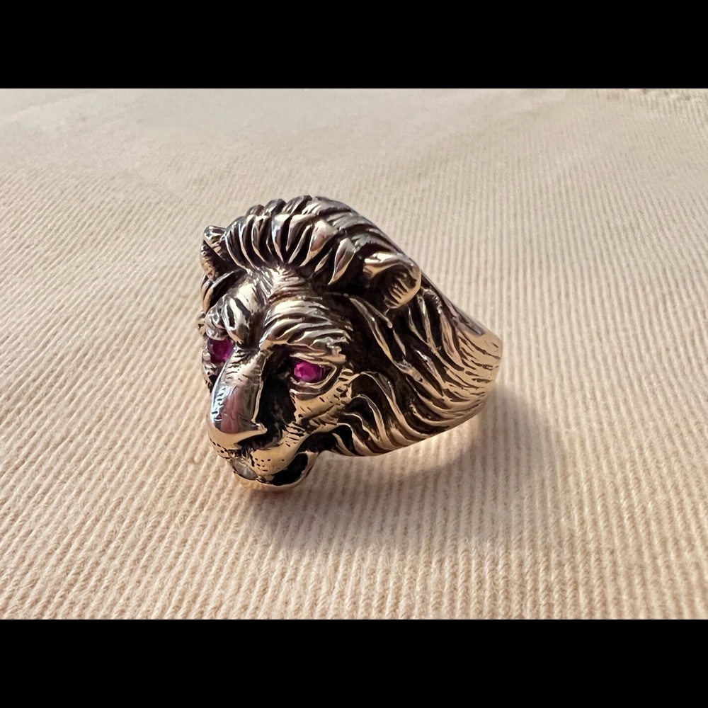 Vintage Lion 14k Gold Ring 11.7 grams of gold - Picture 6 of 13